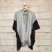 Anthropologie Sweaters | Do+Be Anthropologie Suede Fringe Poncho Vest Gray Black Os | Color: Black/Gray | Size: One Size