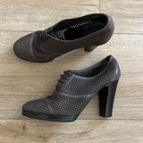 J. Crew Shoes | J.Crew Italian Mesh Leather Lace-Up Oxford Bootie Platform Pumps | Color: Brown | Size: 7.5