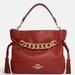 Coach Bags | Coach Ce555 Andy Crossbody Shoulder Bag Gold Chain Pebble Leather Red Apple | Color: Red | Size: Os