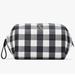 Kate Spade Bags | Kate Spade Medium Chelsea Cosmetics Bag Makeup Clutch Black And White Plaid Zip | Color: Black/White | Size: Os