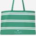 Kate Spade Bags | Kate Spade Large Green White Stripe Tote Canvas Foldable Bag | Color: Green/White | Size: Os