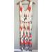 Anthropologie Dresses | Maeve Anthropologie Maxi Dress Cream Gray Orange Size Medium M | Color: Gray/Orange | Size: M