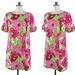 Lilly Pulitzer Dresses | Lilly Pulitzer Jubilee White Zin Pink Fiesta Dress, Size 0 | Color: Green/Pink | Size: 0