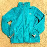 The North Face Jackets & Coats | Euc The North Face Girl’s Green Teal Fleece Full Zip Jacket Size M (10/12) | Color: Gray/Green | Size: M(10/12)