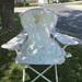 Disney Other | Disney Tinkerbell Child Chair Foldable Portable, Cup Holder Carrying Case Nwt | Color: Blue/White | Size: 1