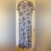 Lularoe Dresses | Lularoe Ribbed Gray Blue Floral Maria Dress | Color: Blue/Gray | Size: L