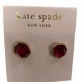 Kate Spade Jewelry | 2/$30 Kate Spade Garnet Faceted Studs | Color: Gold/Red | Size: Os