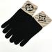 Louis Vuitton Accessories | Authentic Louis Vuitton M40448 Monogram Flower Gon Gloves Glove Wool Black | Color: Black | Size: 9.8inch
