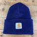 Carhartt Accessories | Carhartt Beanie Hat Men’s Acrylic Watch Hat Knitted Navy One Size | Color: Blue | Size: Os