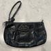 Coach Bags | Coach Women's Black Madison Wristlet Emblem Leather Bag One Size | Color: Black | Size: Os
