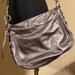 Coach Bags | Coach Silver Leather Zoe Hobo Shoulder Bag | Color: Silver | Size: Os