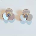 Kate Spade Jewelry | Kate Spade - Disco Pansy Flower Stud Earrings, Cream And Gold | Color: Gold/White | Size: Os