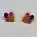 Kate Spade Jewelry | Kate Spade New York Pink Purple Orange Cluster Stud Pierced Earrings | Color: Pink/Purple | Size: Os