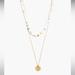 Madewell Jewelry | 30. Nwt Madewell Beachfind Necklace Set | Color: Gold/White | Size: Os
