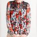 Anthropologie Tops | Anthropologie Vessel By Timo Silk Blouse | Color: Black/Red | Size: L