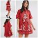 Free People Dresses | Free People Perfectly Victorian Mini Dress | Color: Purple/Red | Size: S