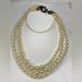 J. Crew Jewelry | J Crew Multi Strand Graduated Glass Pearl Statement Necklace Great Condition | Color: White | Size: Os