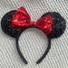 Disney Accessories | Disney Minnie Ears Black And Red Sequin | Color: Black/Red | Size: Osg
