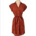 J. Crew Dresses | J.Crew Rust Orange Button Down Shirt Dress Size Xs | Color: Orange/Red | Size: Xs