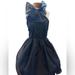 Anthropologie Dresses | Alexandra Grecco For Anthro 100 Silk Organza Amalie Halter Mini Dress. | Color: Black | Size: 10