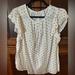 Anthropologie Tops | Anthropologie Amado Sleeveless Sparkly Sexy Summer Top - Size Med | Color: Gold/White | Size: M