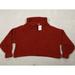 Free People Sweaters | Free People Womens Red Sweater Knit Pullover Cropped Turtleneck Size L | Color: Red | Size: L