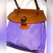 Dooney & Bourke Bags | Dooney & Bourke Nylon Leather Flap Purple Saddle Crossbody Bag Purse | Color: Purple | Size: Os