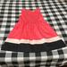 Kate Spade Dresses | Kate Spade New York Skirt The Rules Lined Dress Size 12 Youth Pink Cream Black | Color: Black/Pink | Size: 12g