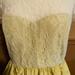 Anthropologie Dresses | Anthropologie Dress, Lace And Satin | Color: Cream/Gold | Size: 4