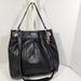 Coach Bags | Coach Madison Hippie 14577 Dual Handles Black Leather Shoulder Purse Bag | Color: Black/Silver | Size: Os