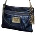 Coach Bags | Coach Heart Poppy Crossbody 100% Leather Color Block Solid Blue | Color: Blue/Gold | Size: Os