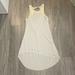 Free People Dresses | Free People Nwt Sleeveless Open Back Dress In Stone Wash, Size Medium | Color: Cream | Size: M