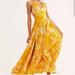 Free People Dresses | Free People Yellow Floral Maxi Dress | Color: Gold/White | Size: Xs