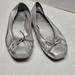 Jessica Simpson Shoes | Jessica Simpson Silver Ballet Shoes Slip On Everly Bow Square Front Womens Flat | Color: Silver | Size: Not Sure Can Not Find The Size