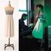 Anthropologie Dresses | Anthro Floreat Dalian Strapless Sequin Dress Midi Slit Hardware | Color: Cream/Silver | Size: 6