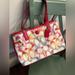 Coach Bags | Coach Logo Purse Tote Rainbow Canvas And Leather F21951 | Color: Pink/White | Size: Os
