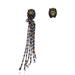 Gucci Jewelry | Gucci Lion Head Asymmetric Cascade Earrings With Multicolor Crystals | Color: Black | Size: Os