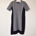 J. Crew Dresses | J. Crew Gray & Black Color Block Fitted Dress With Short Sleeves | Color: Black/Gray | Size: 0