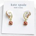 Kate Spade Jewelry | Kate Spade Nature Walk Ladybug Huggie Earrings Mini Hoops Gold Red Lady Bug Nwt | Color: Gold/Red | Size: Os