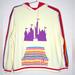 Disney Tops | Disney Land Cinderella Castle Rainbow Stripe Kangaroo Pocket Magical Retro | Color: Purple/Yellow | Size: Xl