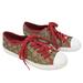 Coach Shoes | Coach Empire Outline Canvas Sneakers - Tan & Red | Color: Red/Tan | Size: 8