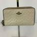 Coach Bags | Coach Designer Cream Off-White Embossed Double Zip Wallet | Color: Cream/Gold | Size: Os