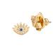 Kate Spade Jewelry | Kate Spade Goldtone, Cubic Zirconia Evil Eye & Heart Mismatched Stud Earrings | Color: Blue/Gold | Size: Os