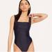 J. Crew Swim | J Crew Ruched Square Neck Swimsuit 16 | Color: Black | Size: 16