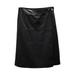 Coach Skirts | Coach Wrap Skirt In Black Lambskin Leather | Color: Black | Size: 2