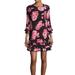 Kate Spade Dresses | Kate Spade, Floral Ruffle Tiered Black & Pink Rose Print Rosa Shift Dress, Small | Color: Black/Pink/Red | Size: S