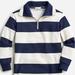 J. Crew Shirts & Tops | J. Crew Girls' French Terry Printed Half-Zip Sweatshirt L Nwot Navy Natural | Color: Blue/White | Size: Lg