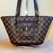 Louis Vuitton Bags | Authentic Louis Vuitton Damier Ebene Monasque Tote Bag | Color: Brown/Red | Size: Size Approx L 9” X W 4” X H 8 1/2