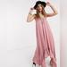 Free People Dresses | Free People Amor Amor Pink High Low Maxi Slip Dress Womens Small | Color: Pink | Size: S