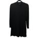 Madewell Dresses | Madewell Solid Black Ribbed Mockneck Long Sleeve Dress Large | Color: Black | Size: L